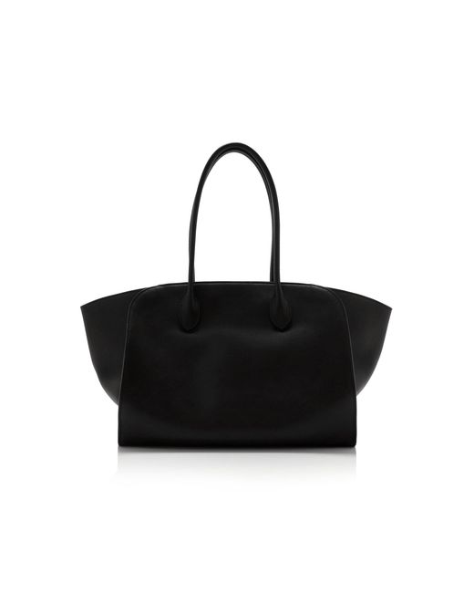The Row Black Marlo 14 Leather Tote Bag