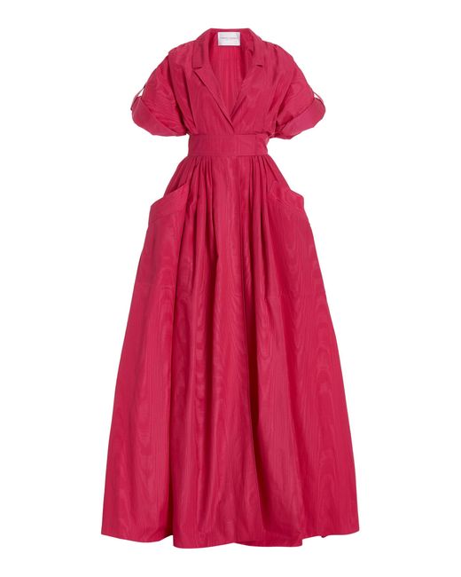 Carolina Herrera Moire Taffeta Trench Gown in Pink | Lyst UK