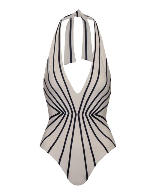 ANDRES OTALORA White Pausando Halter One-Piece Swimsuit