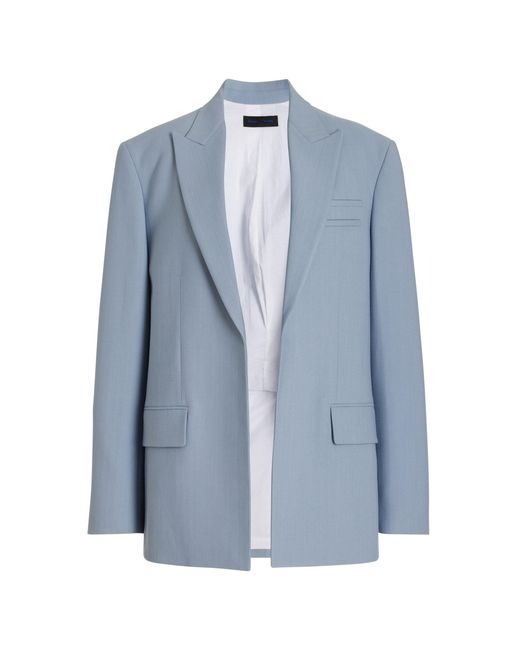 Proenza Schouler Blue Devon Oversized Blazer