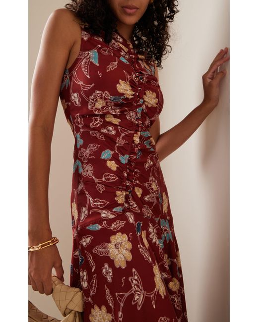 knee length dresses for ladies Valentina Tulle Floral Maxi Dress Plum | Wedding Guest Dress main image 0