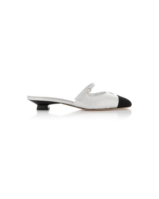 Miu Miu Decollete Mordore Leather Mules in Metallic | Lyst