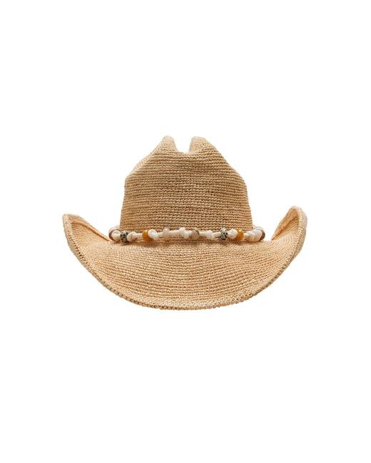 Soleil Soleil Natural Cassidy Raffia Hat