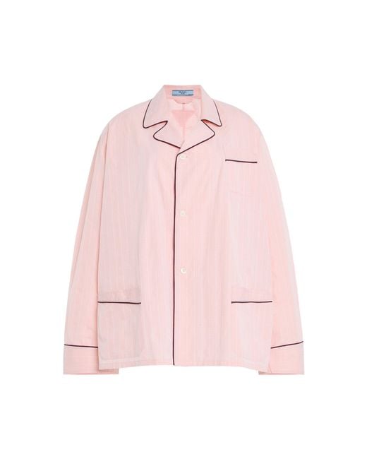 Prada Pink Jacquard Cotton Pj Top