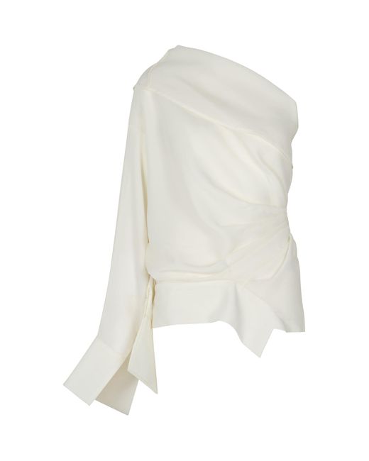 A.W.A.K.E. MODE White Deconstructed Crepe Top