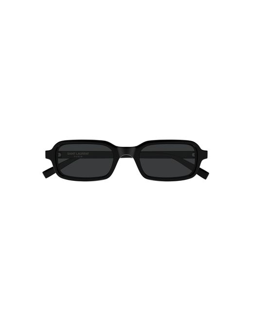 Saint Laurent Black Square-Frame Acetate Sunglasses