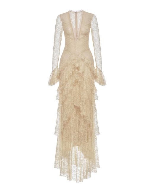 Montsand Natural Lace Cascade Maxi Dress