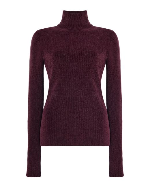 Gabriela Hearst Purple Torcello High-Neck Silk Top