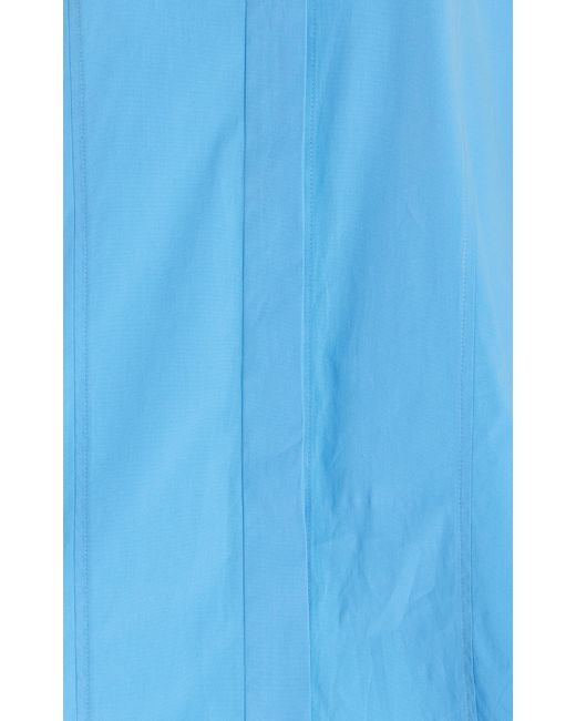 Rosie Assoulin Blue Knotted Button Down