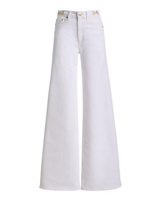Ulla Johnson White The Stretch Valory Cotton Jeans