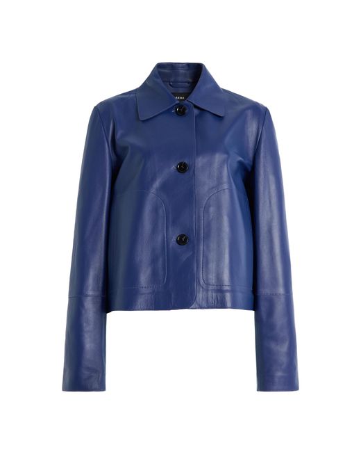 Arma Blue Emy Leather Jacket