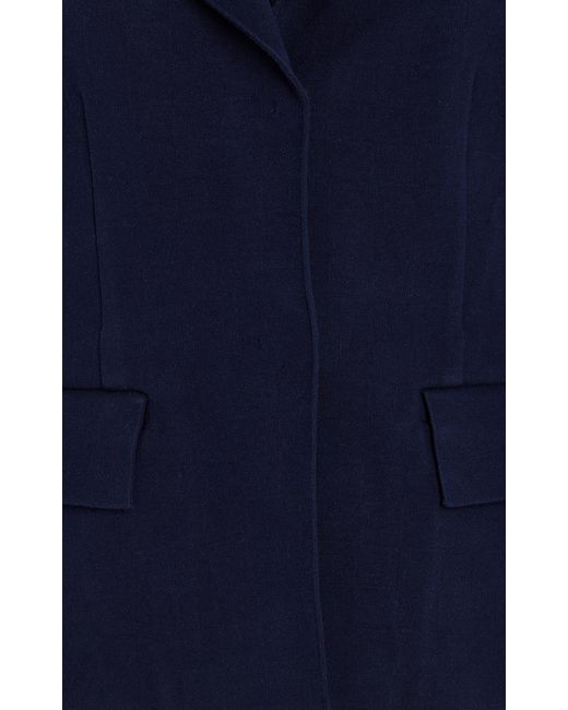 High Sport Blue Remita Cotton-blend Knit Jacket