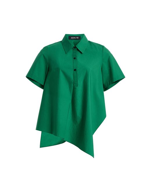 Ashlyn Green Trapeze Cotton Top