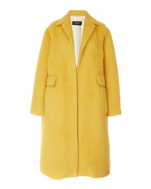 Rochas Yellow Alpaca Wool Coat