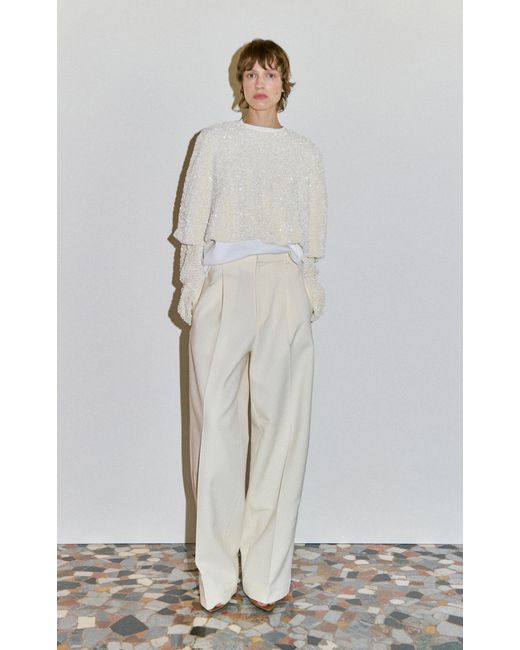 DARKPARK Gray Danielle Wool Wide Leg Trousers