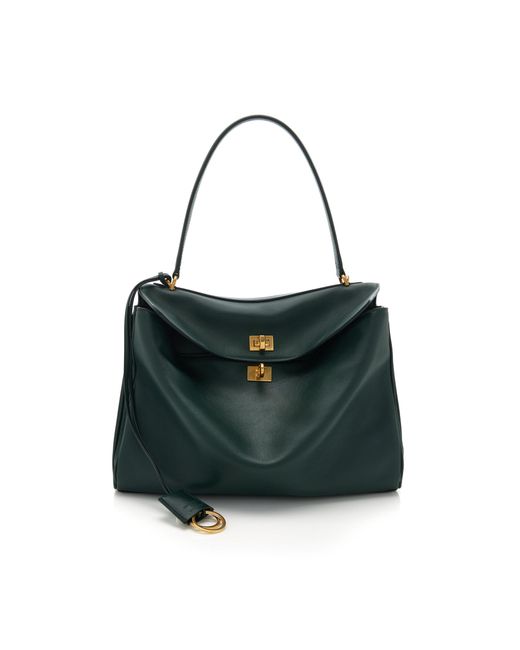 Balenciaga Black Rodeo Medium Leather Top Handle Bag