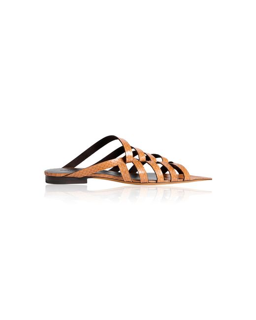 Khaite Brown Noeme Flat Sandal