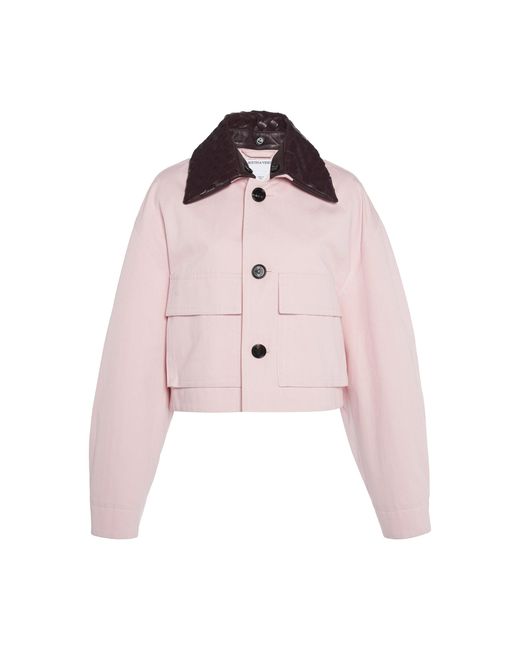 Bottega Veneta Pink Cotton Canvas Utility Jacket