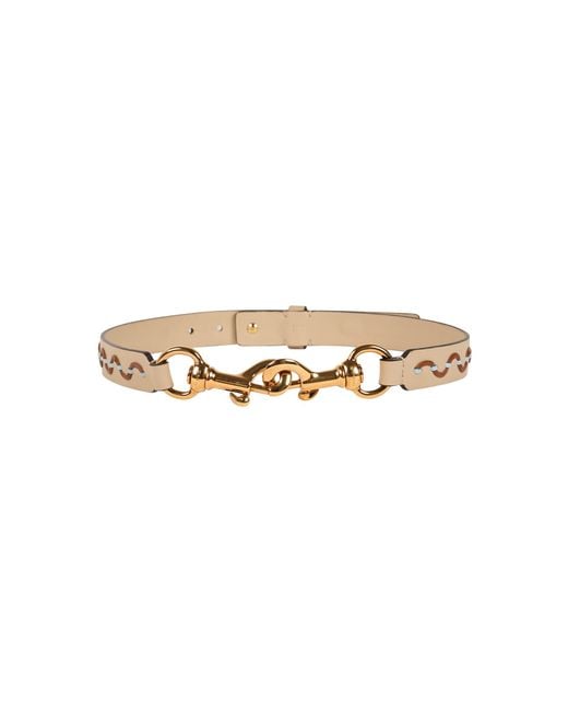 Etro White Leather Belt