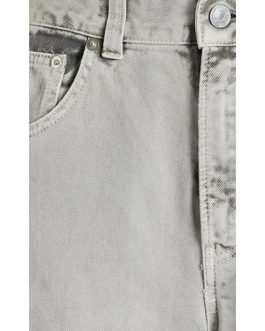 Haikure Gray Triumph Zip-detailed Rigid Mid-rise Wide-leg Jeans