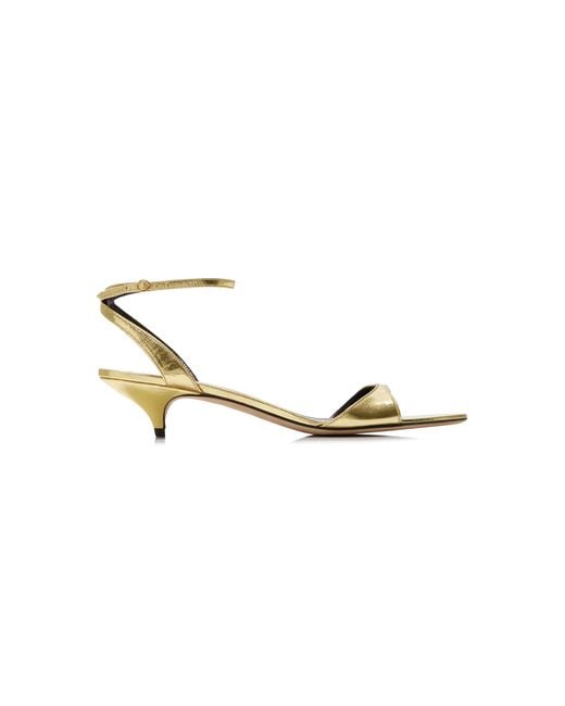 The Row Vika Metallic Leather Sandals