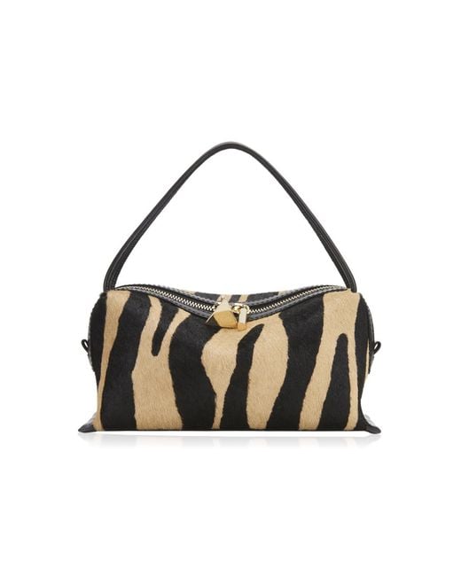 VERAFIED Multicolor Café Zebra Calf Hair Mini Bag