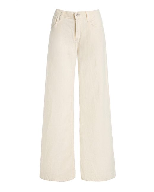 Citizens of Humanity White Nora Low-Rise Linen Trousers