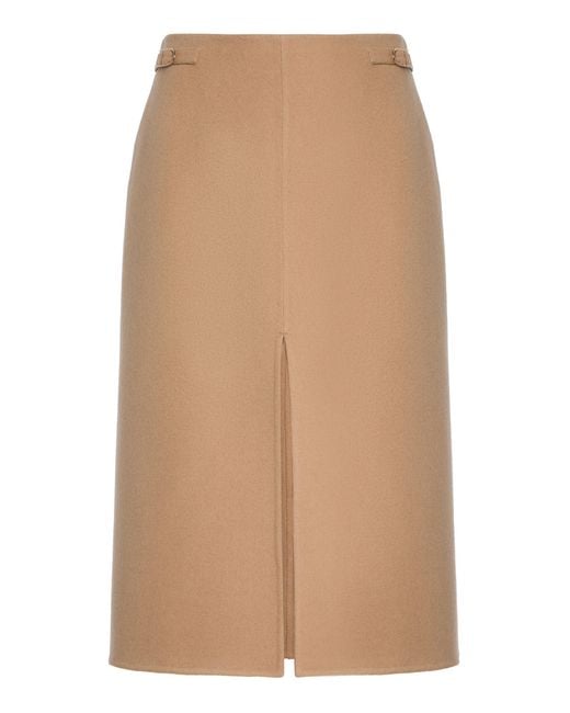 Gabriela Hearst Natural Morelos Cashmere Midi Skirt