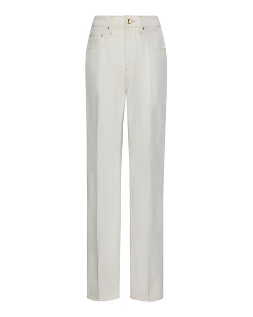 OSSOU White Noon High-Rise Straight Leg Jeans