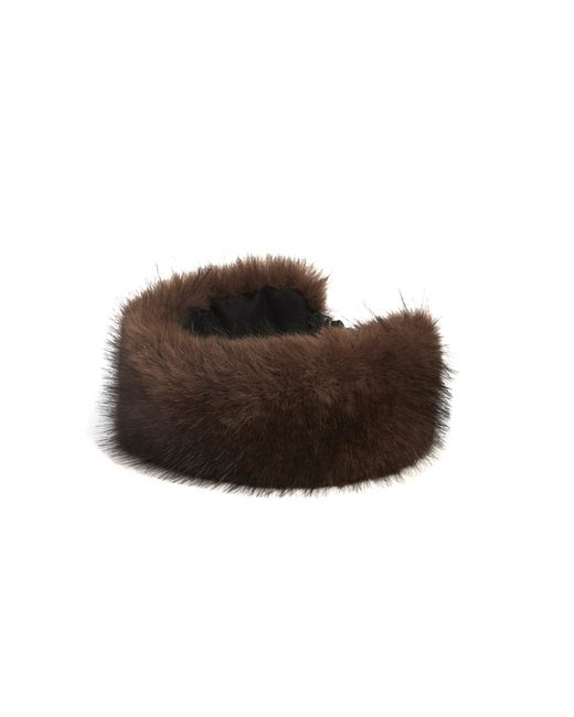 Apparis Brown Eleni Faux Sable Fur Headband