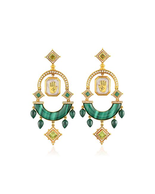 Amrapali Green 18K Chaand Phased Earrings