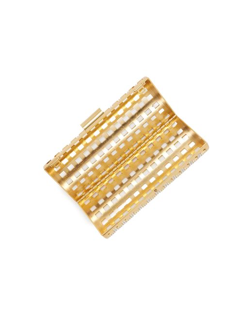 Jonathan Simkhai Natural Aviary Crystal-embellished Gold-tone Cage Clutch