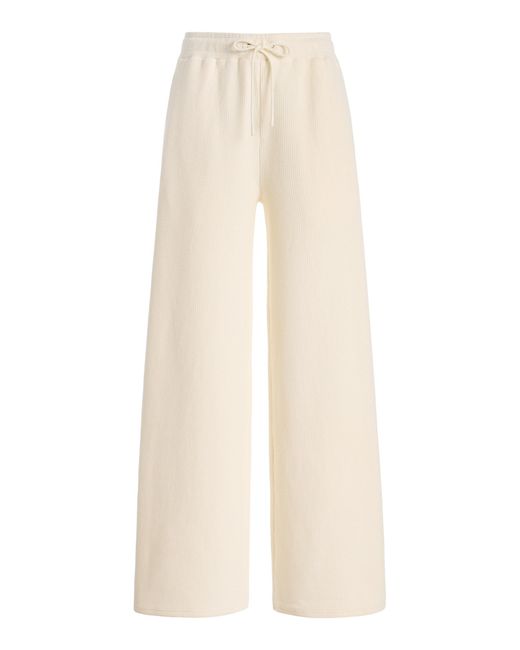 NEGATIVE White Waffle Knit Track Pant