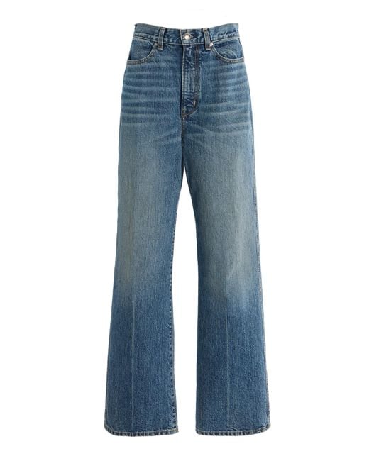 RÙADH Blue Exclusive The Quinn Rigid High-Rise Straight-Leg Jeans