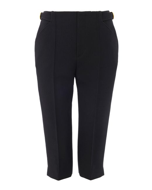 Chloé Black Wool Crepe Capri Trousers