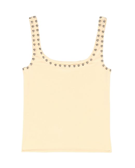 Siedres Natural Calia Studded Tank Top