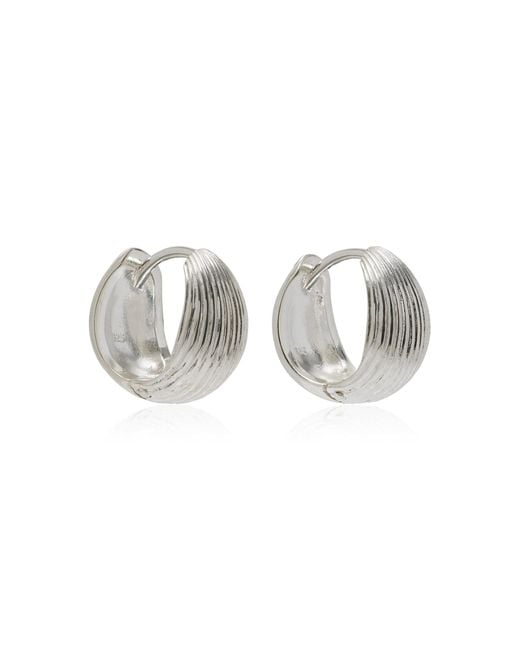 Sophie Buhai Metallic Sterling Silver Reversible Hoop Earrings