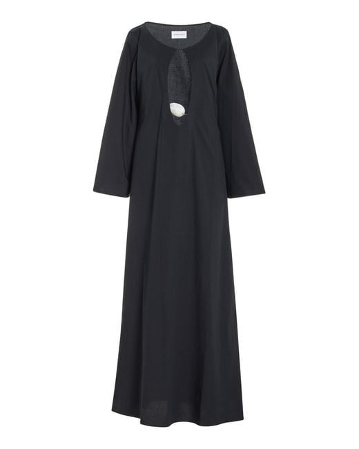 Marlies Grace Black Exclusive Ocean Cotton Maxi Dress