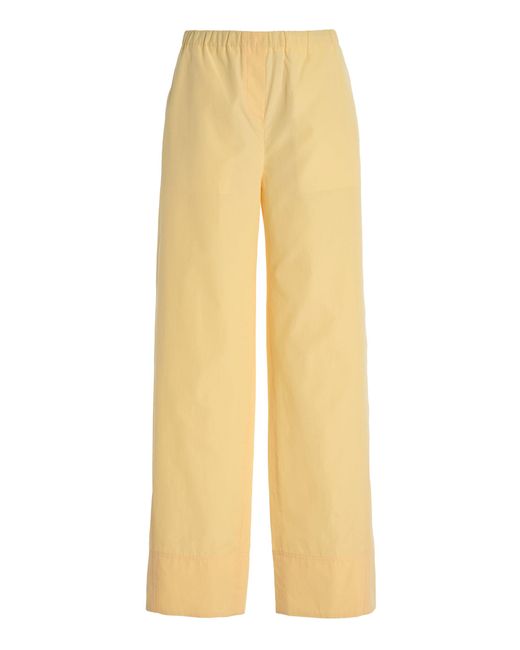 Totême  Yellow Twisted Seam Cotton Boxer Trousers