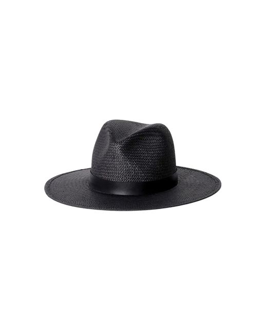 Janessa Leone Black Simone Straw Hat