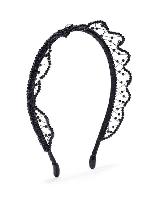 Emm Kuo Black Beaded Headband