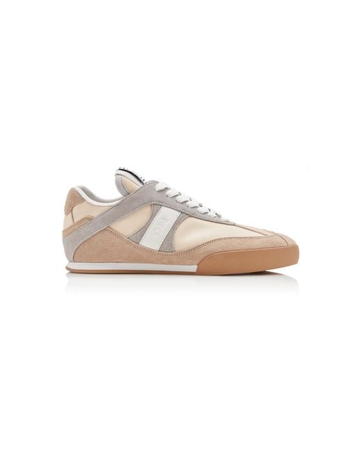 Chloé Gray Kick Leather & Suede Sneakers