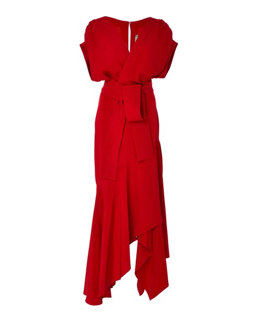 Silvia Tcherassi Red Exclusive Protea Midi Dress