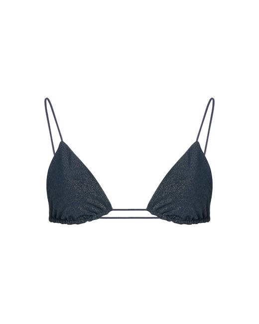 Ziah Blue Triangle Bikini Top
