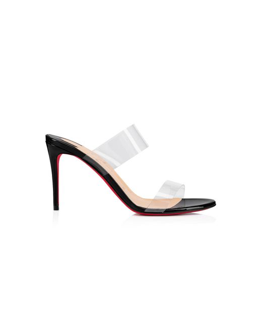 Christian Louboutin Black Just Nothing 85mm Patent Pvc Sandals