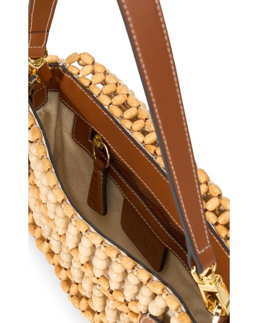 Staud Metallic Timmy Beaded Shoulder Bag