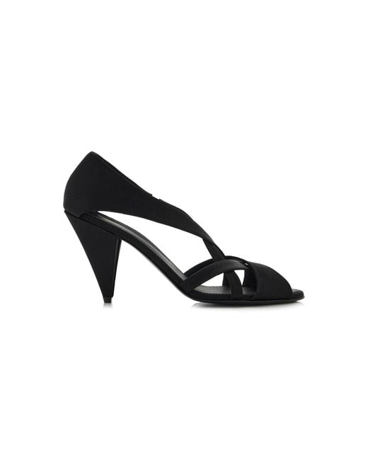 Co. Black Satin Sandals