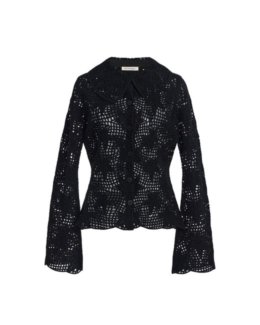 By Malene Birger Black Gwenevere Cotton Crochet Top