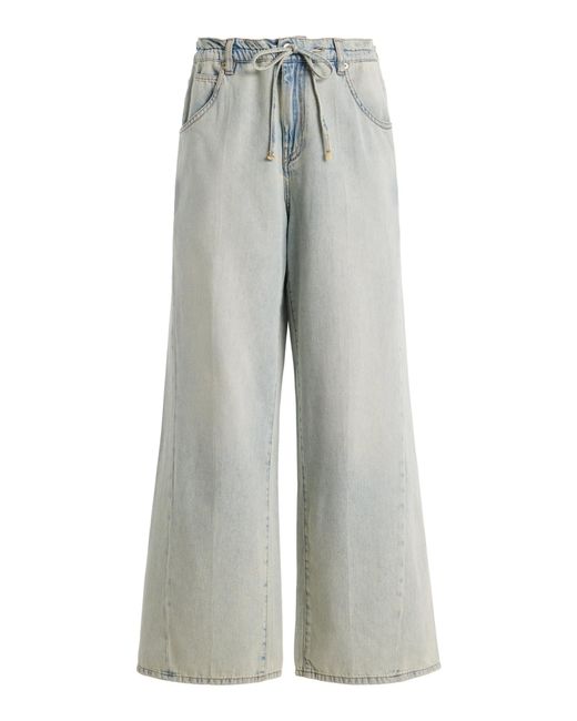 DARKPARK White Iris Paper-Bag Jeans