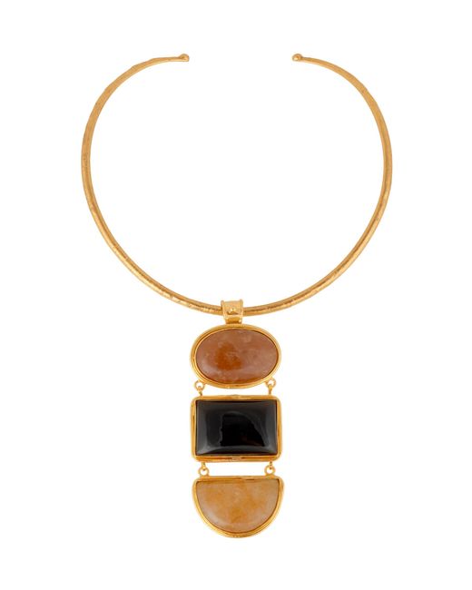 Sylvia Toledano White Plated Torque3 Necklace